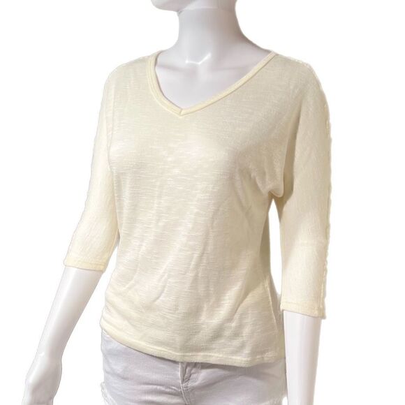 Cream Lace Lightweight Sweater NWOT - Picture 5 of 6